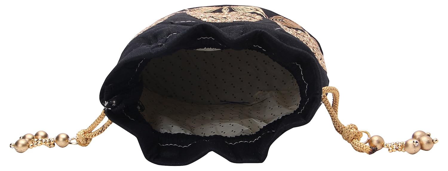 bombay haat women's potli (black,nn_39)