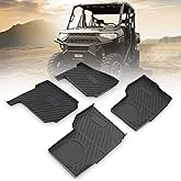 KEMIMOTO UTV Floor Mats Compatible with Ranger XP 1000 Crew, 4PCS TPE Front Rear Floor Mats, Four-Seats Anti-Slip Floor Liners, Waterproof Heavy-Duty Easy Clean NO Gap NO Shift 2019-2026 Accessories