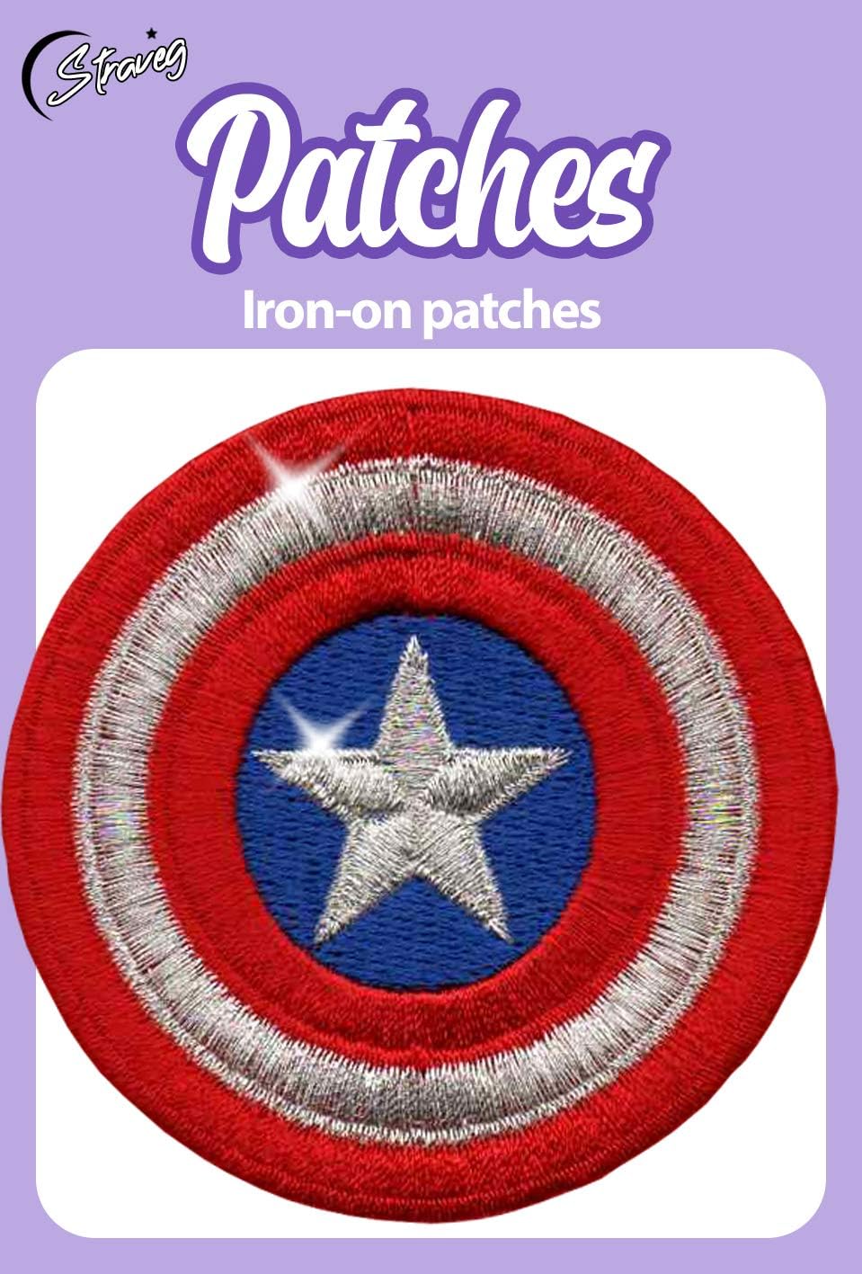 STRAVEG Premium Iron-on Embroidery Decorative Sew-on Patches Appliqué for Backpack Jeans Jackets Shirts Garments S-47