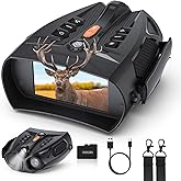 ZOOTEALY 4K Night Vision Binoculars for Adults: 48MP Infrared Night Vision Goggles with 4.0" Screen - 10X Digital Zoom - 32GB Card - 2600FT Range - 5000mAh Battery for Camping Hunting & Observation