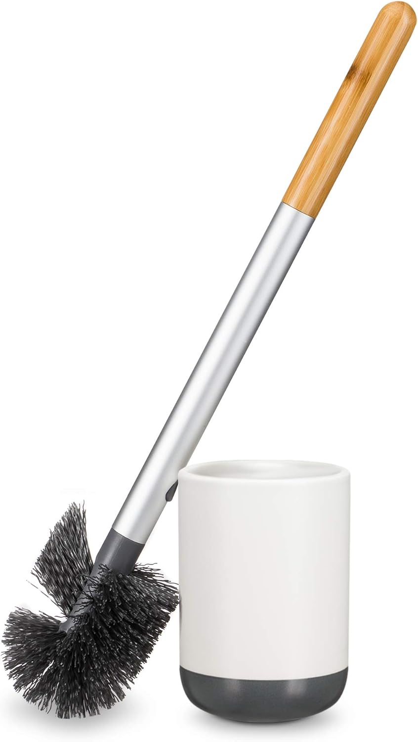 Full Circle Scrub Queen, Toilet Brush with Replaceable Head, White: Kitchen & Dining