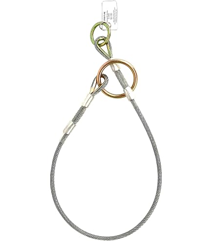 3M Protecta AJ408AG Kabeladapter - 6,35 Mm Beschichtetes Verzinktes Kabel Mit Karabiner & O-Ring, 1,8 M