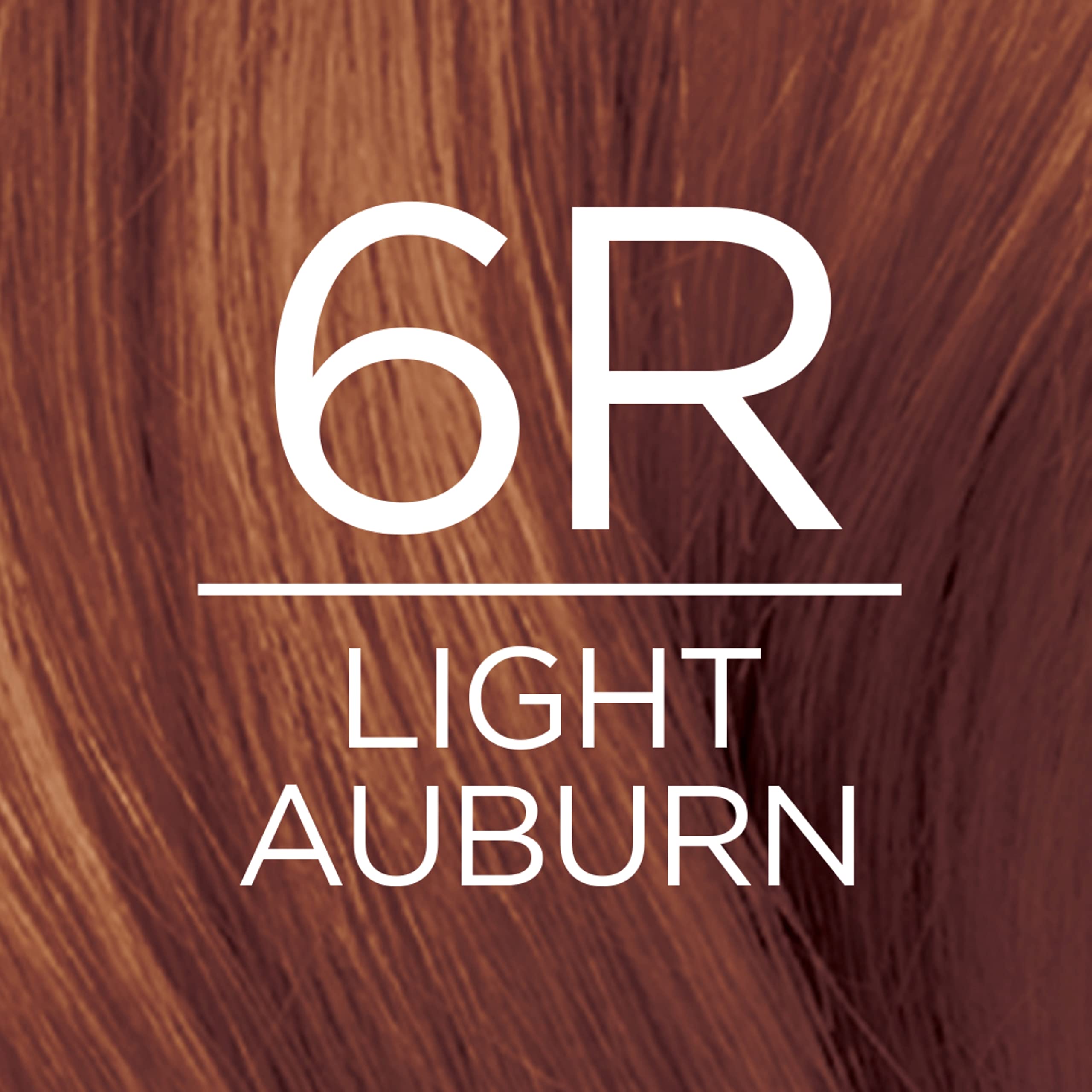 L'Oreal Paris Excellence Creme Permanent Triple Care Hair Color, 6R Light Auburn, Gray Coverage For Up to 8 Weeks, All Hair Types, Pack of 1