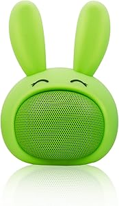 Mini Bluetooth Speaker Wireless Portable Cute Bunny with Squishy Ears (Apple Green)