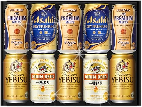 Amazon Co Jp お中元 贈り物 ギフト セット 酒本舗はなオリジナル 国産4大プレミアムビール 飲み比べ セット 誕生日 退職 御祝 御礼 ギフト プレゼント おつまみ ビール 詰め合わせ 飲み比べ お父さん 誕生日 プレゼント 帰省暮 アサヒ キリン サントリー サッポロ 4