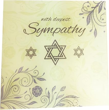 Con Profonda Simpatia Di Condoglianze Ebraica Stella Di David Lutto Ebraico Amazon It Cancelleria E Prodotti Per Ufficio