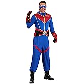 Men's Nickelodeon Henry Danger Captain Man Costume for Adults with Mask, Gloves & Belt - Officially Licensed