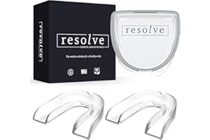 CUSTMBITE Resolve Night Guard - Custom-Fit Professional Mouth Guard for Nighttime Teeth Grinding and Clenching, Relieve Tooth Pain at Night with 2-Pack Night Guard (Clear)