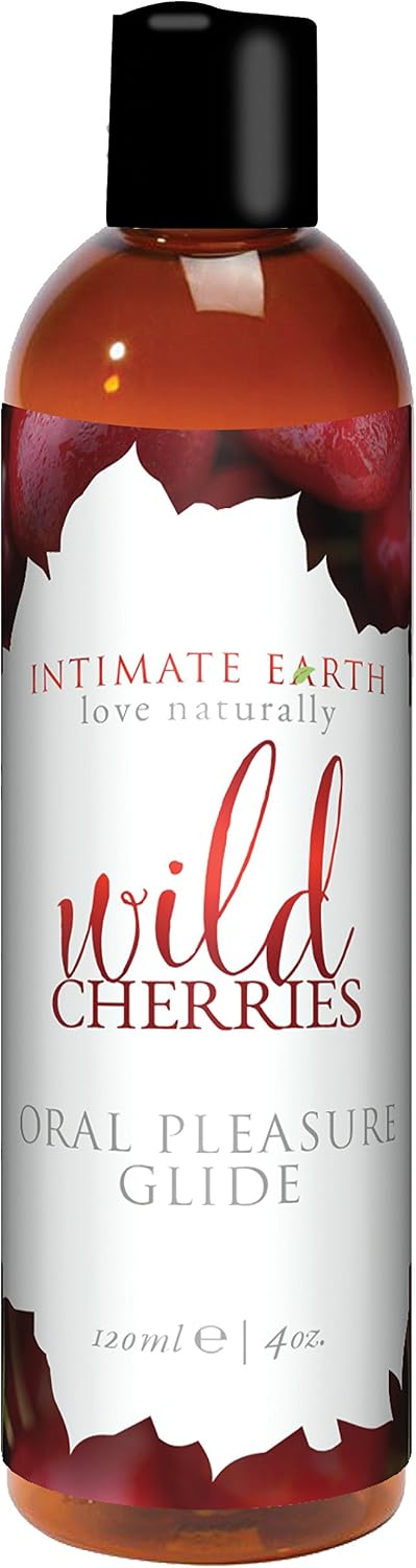 Intimate Earth 120ml Wild Cherry Flavoured Lubricant, 120 ml (Pack of 1)