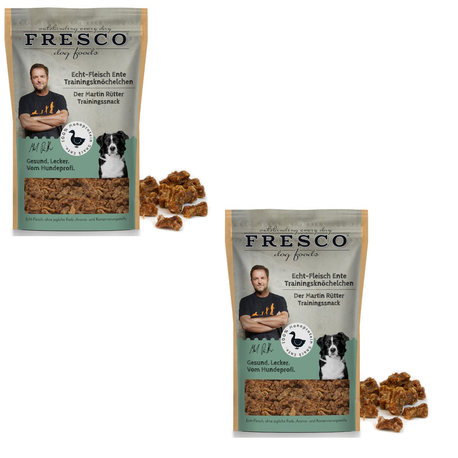 Fresco - Trainingsknöchelchen Ente für Hunde - Doppelpack - 2 x 150g