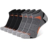 COOVAN Mens Ankle Athletic Socks Low Cut Cushioned Breathable Running Sports Socks 6 Pack