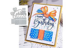 DDEEHS Happy Birthday Gift Metal Die Cuts,Spring Sunflower Frame Leaf Cutting Dies Cut Stencils for DIY Scrapbooking Album Decorative Embossing Paper Dies for Card Making