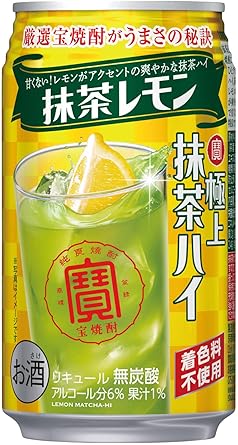 Amazon Co Jp 寶 極上抹茶ハイ 抹茶レモン チューハイ 350ml 24 食品 飲料 お酒