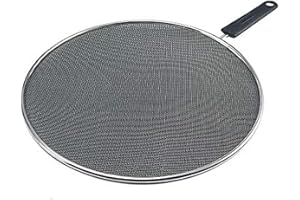 Farberware - Spatter Screen with Folding Handle, Space Saving, Good Grip (Gray, 13 inch)