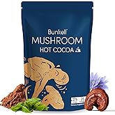 Bunkell Mushroom Hot Cocoa, Adaptogenic Mushroom with Reishi, L-Theanine, Chicory, Melatonin & Glycine, Melatonin, Sleep Hot Cocoa Supplement for Sleep and Stress Support, 25 Servings 1 Pack