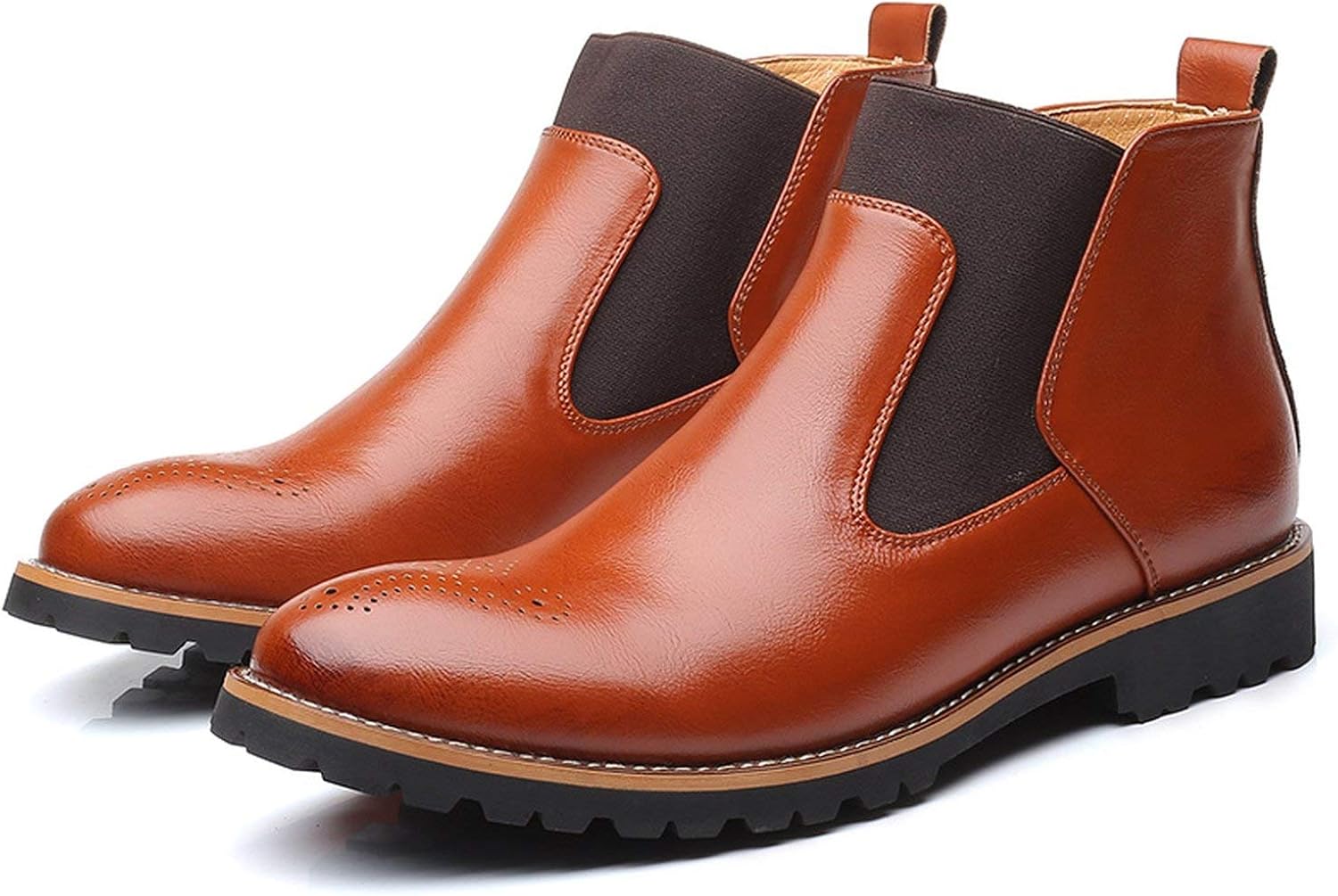 brogue slip on boots