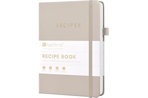 And Per Se Recipe Book to Write in Your Own Recipes, Blank Recipe Book with Water-Resistant Hardcover, Empty CookBook to Orga