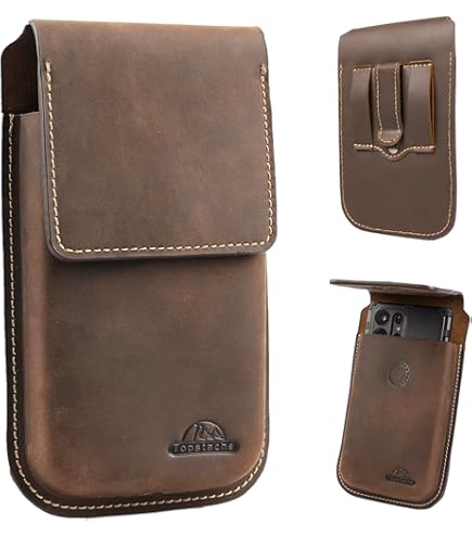 Amazon.com: Topstache Leather Phone Holster for iPhone 17/16/15/14
