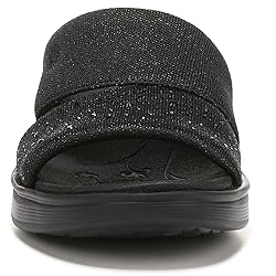 BZees Womens Dynasty Bright Wedge Sandal Black