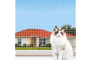 YeeBeny Cat Netting Balcony, 10x20FT Steel Wire Reinforced Safety Net for Cat, Cat Balcony Protection Netting, Anti-Fall Pet Balcony Netting Suitable for Balcony Window Staircase Terrace (White)
