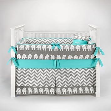 turquoise crib