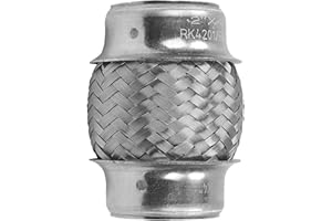 WestMotive, Exhaust Flex Pipe, 2"x4" Heavy Duty Stainless Steel Double Braid Flexible Tube
