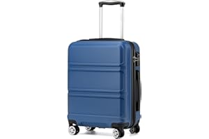 Kono 20" Carry on Luggage Lightweight with Spinner Wheel TSA Lock Hardside Luggage Durable Small Carry on Suitcase Navy
