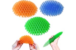 ZOMGURD 3 Packs Fidget Worm Toy, Worm Fidget Toy, Cute Worm Shaped Ornament, Resistance Fidget Toys Adults Stress Anxiety Relief Toys, Fidget Worm Toy Weird Sensory Toy Portable for Adults Children