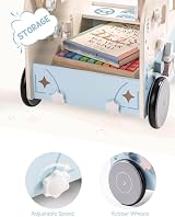 ROBOTIME Wooden Baby Walker with Wheels Height Adjustable Speed Control Kids view 8