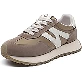 somiliss Platform Fashion Sneakers for Women Suede Patchwork Casual Tennis Shoes Comfortable Non Slip Running Walking Shoes