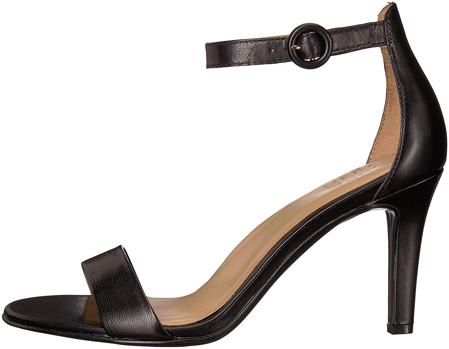 Aerosoles Womens Laminate Fabric Open Toe Formal Ankle, Black Satin, Size 8.5 - Image 3