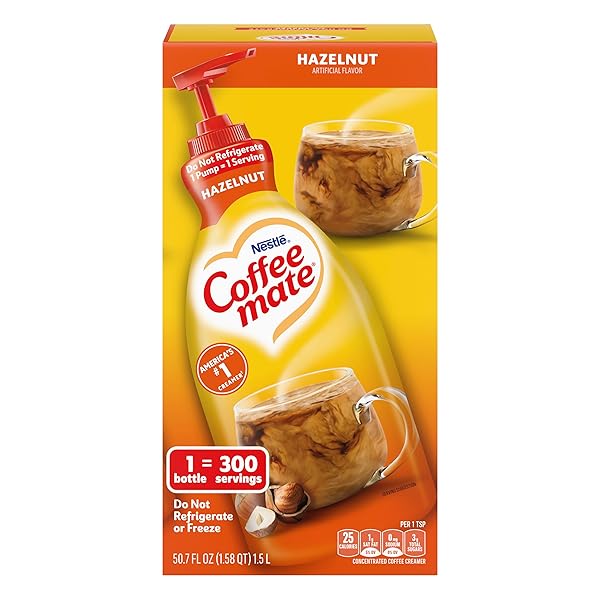 NESTLE COFFEE MATE COFFEE CREAMER, HAZELNUT, CONCENTRATED LIQUID...