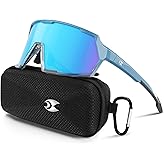 suoso Cycling Sports Sunglasses for Men: UV400 Protection Sun Glasses Youth Glasses for Bike Running Baseball Softball