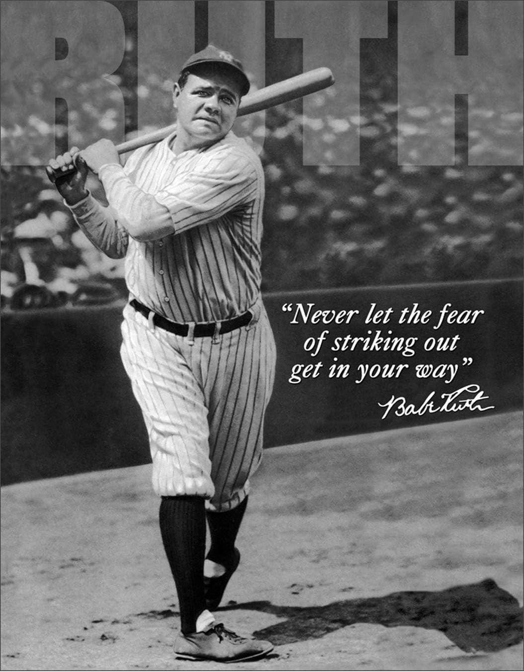 BABE RUTH BASEBALL QUOTE sports pic poster RARE HOT NEW oneofakind