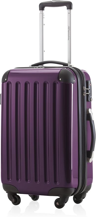 purple hard case luggage