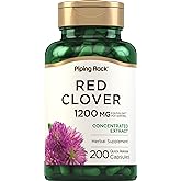 Piping Rock Red Clover Supplement 1200mg | 200 Capsules | Herbal Blossom Extract | for Women and Men | Non-GMO, Gluten Free