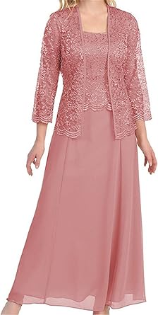 mother of the bride dusty rose dress