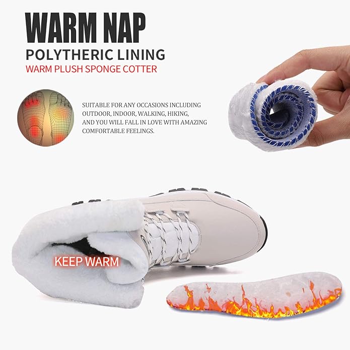 Womens Waterproof Mid Calf Outdoor Winter