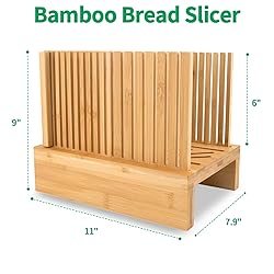 Bamboo Bread Slicer for Homemade Bread - Adjustable