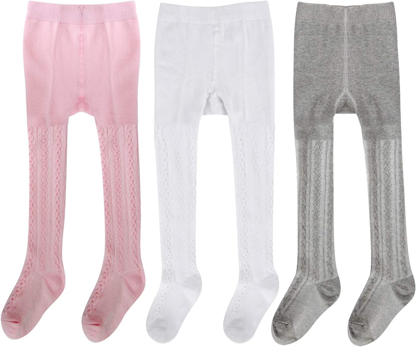 Gellwhu 3 Pairs Baby Girls Tights Toddler Boys Tights Leggings Pantyhose Stockings for Infant