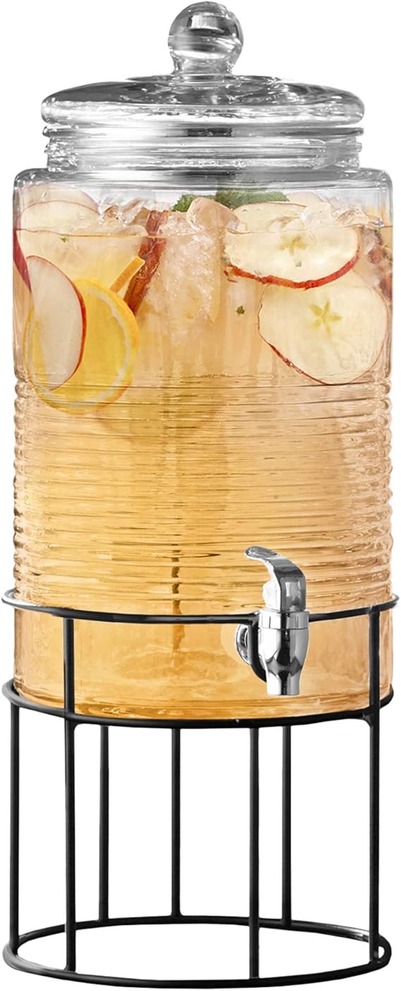 Style Setter Beverage Dispenser Cold Drink Dispenser Glass