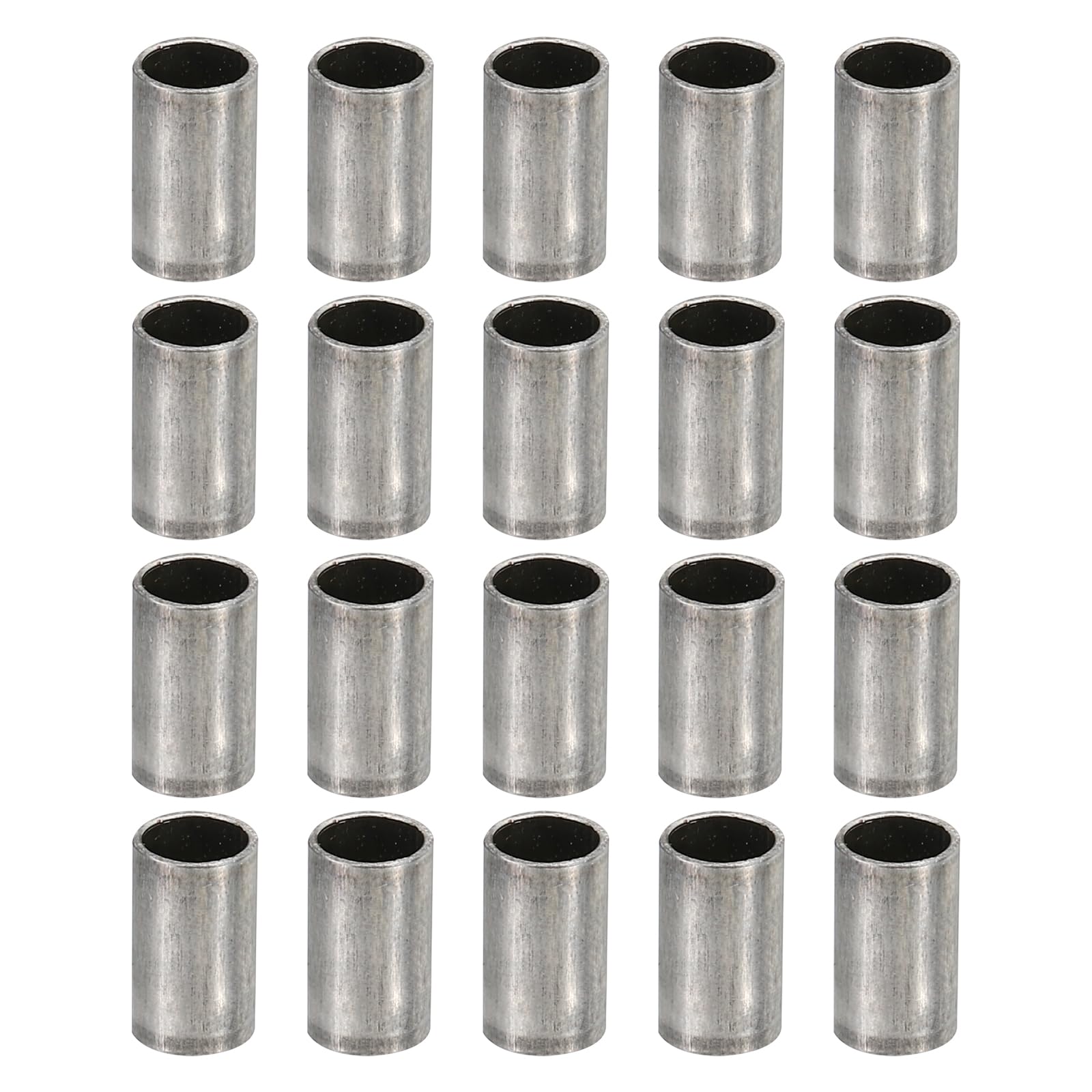 PATIKIL M5 Steel Spacers, 20 Pcs Metal Spacers Steel 5mm ID x 6mm OD x 10mm L Carbon Steel Spacer Screw Standoff Round for 1/5in or M5 Screw Bolts