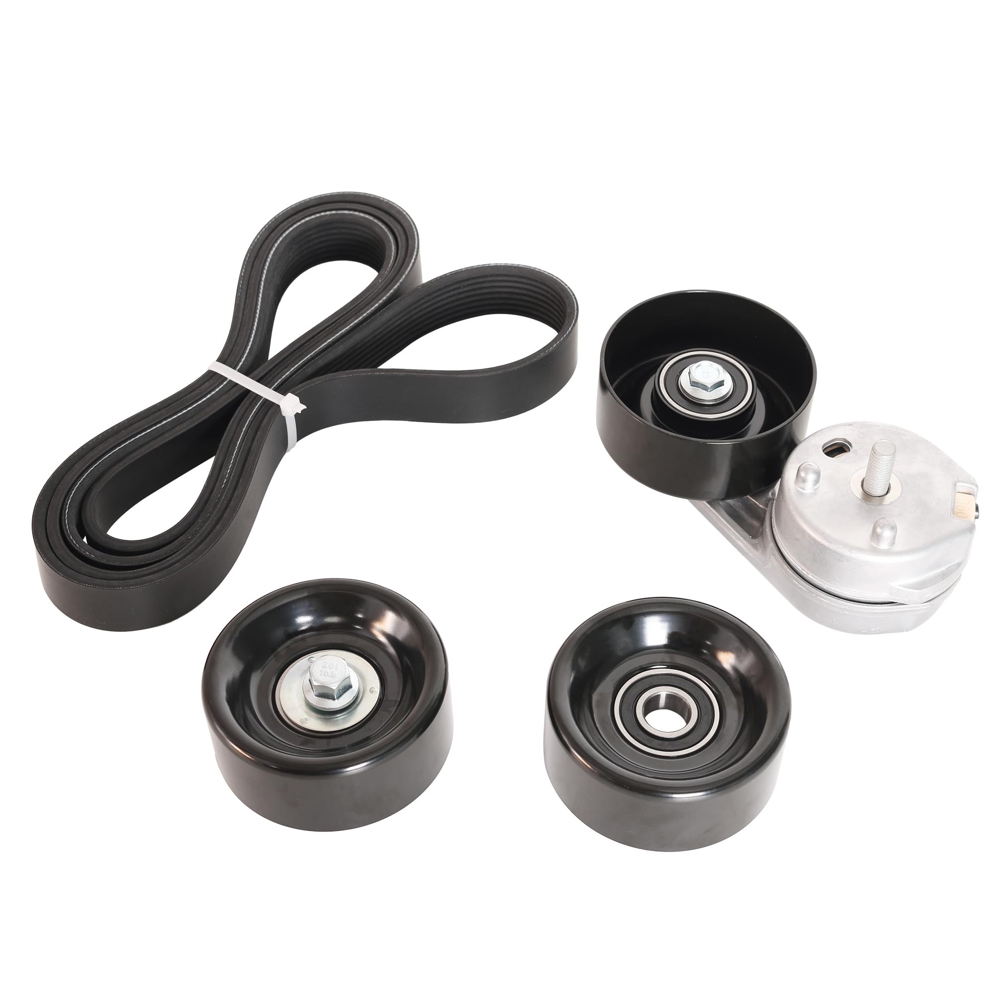 Photo 1 of 39051 Belt Tensioner and Idler Pulley&Drive Belt Assembly Kit,fits for Ford F350 Super Duty fits for Ford F250 Super Duty 2008-2010 OE#39051,36354,36492,K080865HD,7C3Z6B209A