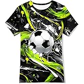 SunFocus Kids Funny Graphic Polyester Colorful T Shirt for Boys Girls Size 4-14