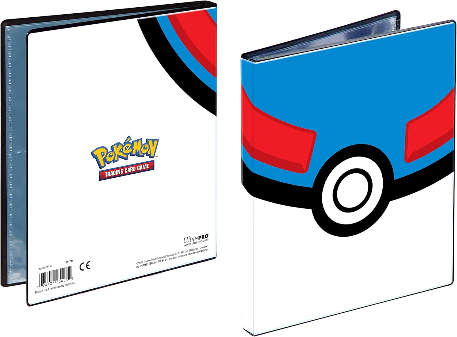 Pokemon - Great Ball 4-Pocket Portfolio - Card Game - Ages 6+, 2 Players, 10+ Minutes Playing Time, Mixed Colours, 16. Accessories