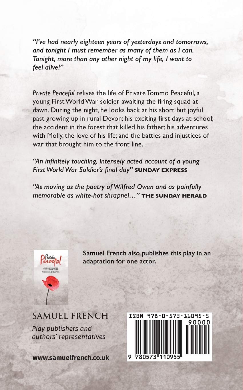 Private Peaceful A Play For An Ensemble Amazon Co Uk Morpurgo Michael Reade Simon Books