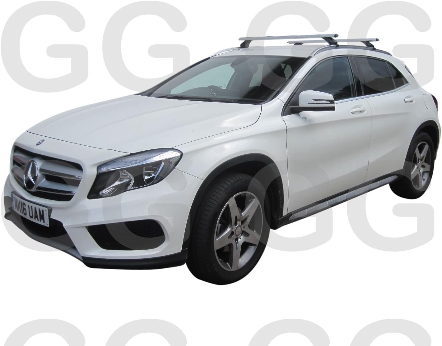 Aluminium Aero Roof Rack Rail Bars Lockable Mercedes GLA 2014 onwards