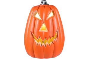 LEDMOMO Halloween Pumpkin Lantern, Jack-o-lantern Battery Operated Lighted Pumpkin, Halloween Pumpkin Decorations Party Favor for Halloween Fall Outdoor Indoor Garden