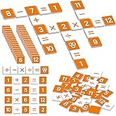 Kasfalci Math Games for Kids,Math Manipulatives,Card Board Games,Addition Subtraction Multiplication Division Learning Games,
