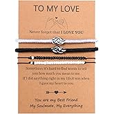 Cupimatch Pinky Promise Couple Bracelet: Matching Couple Beaded Bracelets I Love You Partner Friendship Woven Bracelet Couples Gifts